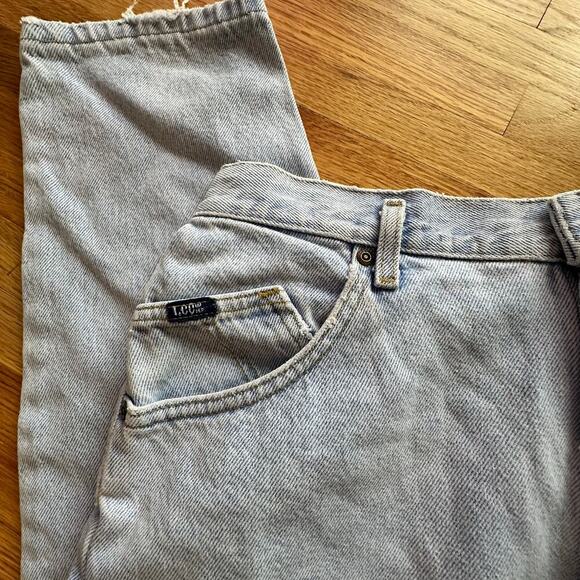 LEE VINTAGE x Womens Light Wash Faded Denim Mom Jeans Size 32" waist 80s 90s - Picture 5 of 8